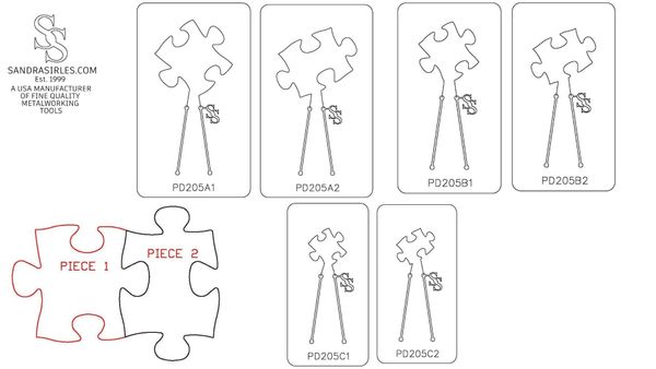 PANCAKE DIE PD205 PUZZLE PIECE 1 OR PUZZLE PIECE 2