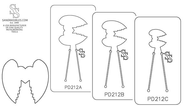 PANCAKE DIE PD212 WINGS/HEART