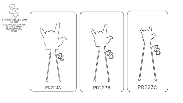 PANCAKE DIE PD223 I LOVE YOU SIGN LANGUAGE