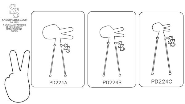 PANCAKE DIE PD224 HAND PEACE SIGN