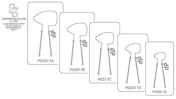 PANCAKE DIE PDS517 SHAPE 17 ROUND ELONGATED TRIANGLE