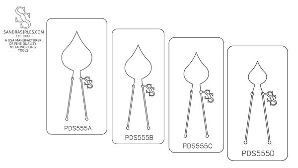 PANCAKE DIE PDS555 SHAPE 55 FAT POINTED TEARDROP