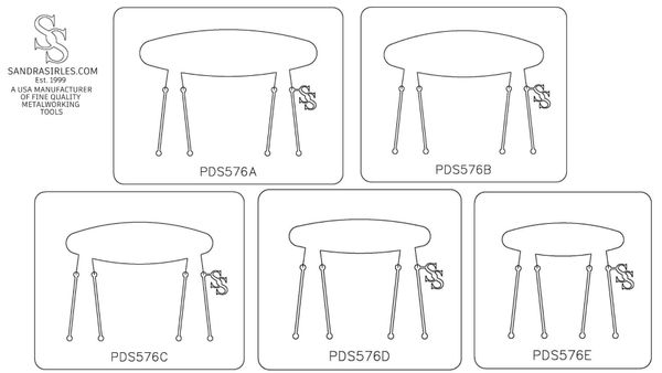 PANCAKE DIE PDS576 SHAPE 76 BARRETTE OVAL