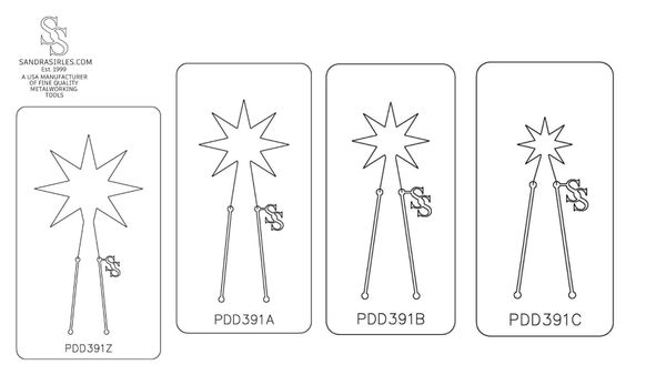 PANCAKE DIE PDD391 DESIGN 91 8 POINT STAR