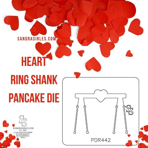 PANCAKE DIE PDR442 RING SHANK HEART