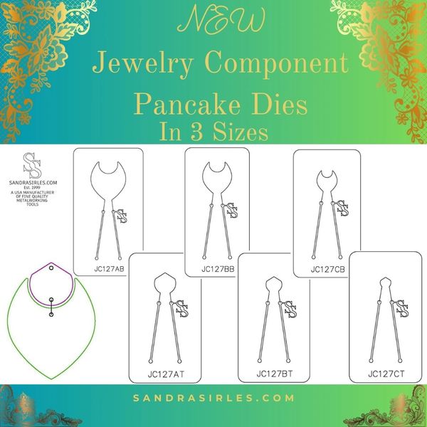 PANCAKE DIE JC127 2 PIECE JEWELRY COMPONENTS