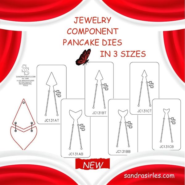 PANCAKE DIE JC131 2 PIECE JEWELRY COMPONENTS