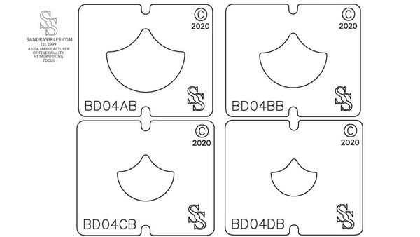 SS BLANKING DIE 3 PIECE SET BD04 SHAPE