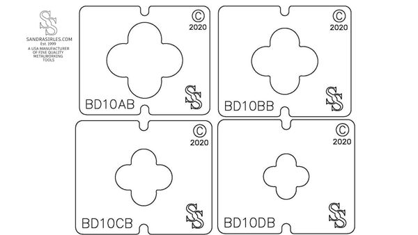 SS BLANKING DIE 3 PIECE SET BD10 DESIGN SET