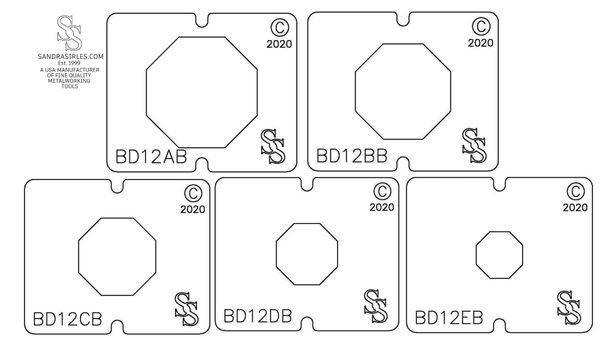 SS BLANKING DIE 3 PIECE SET BD12 OCTAGON SET