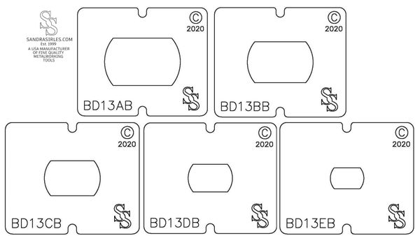 SS BLANKING DIE 3 PIECE SET BD13 DESIGN SET