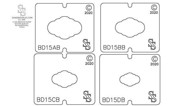 SS BLANKING DIE 3 PIECE SET BD15 DESIGN SET