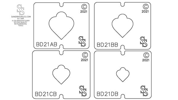 SS BLANKING DIE 3 PIECE SET BD21 DESIGN