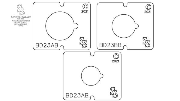 SS BLANKING DIE 3 PIECE SET BD23 ROUND/BUMP