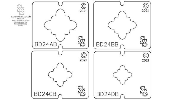 SS BLANKING DIE 3 PIECE SET BD24 DESIGN