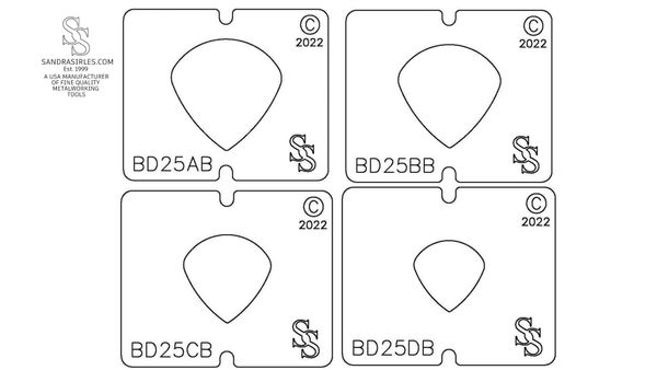 SS BLANKING DIE 3 PIECE SET BD25 DESIGN