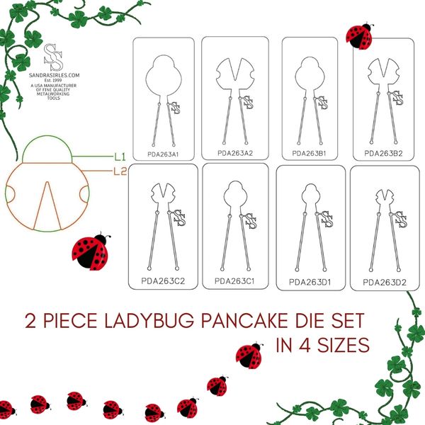 PANCAKE DIE PDA263 LADYBUG 2 PIECE SET