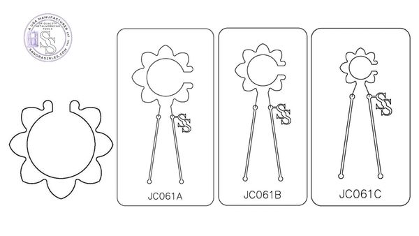 PANCAKE DIE JC061 EARRING COMPONENT