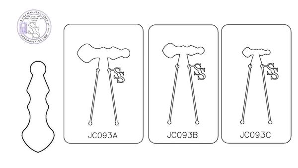 PANCAKE DIE JC093 EARRING COMPONENT