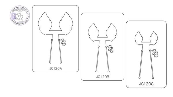 PANCAKE DIE JC120 EARRING COMPONENT LEFT AND RIGHT