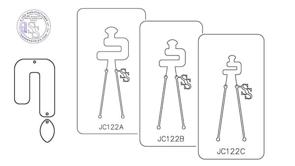 PANCAKE DIE JC122 2 PIECE JEWELRY COMPONENTS