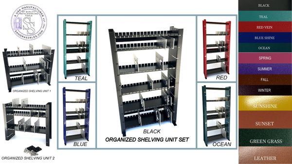 ORGANIZED SHELVING UNITS