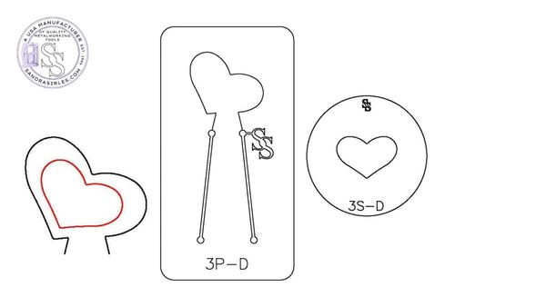 S&P DUOS: SILHOUETTE & PANCAKE DIE DUO: 3S-D, 3P-D HEART