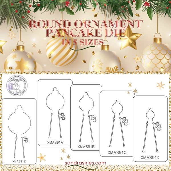 PANCAKE DIE XMAS91 ROUND ORNAMENT