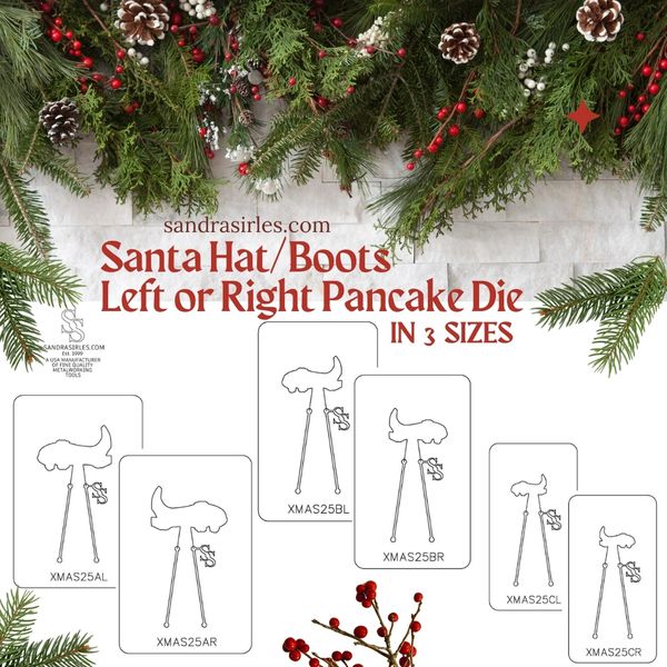 PANCAKE DIE XMAS25 SANTA HAT/BOOT LEFT OR RIGHT