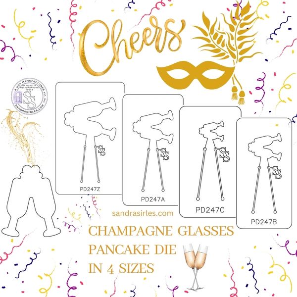 PANCAKE DIE PD247 CHAMPAGNE GLASSES