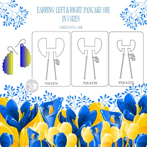 PANCAKE DIE PDE437 EARRINGS LEFT & RIGHT