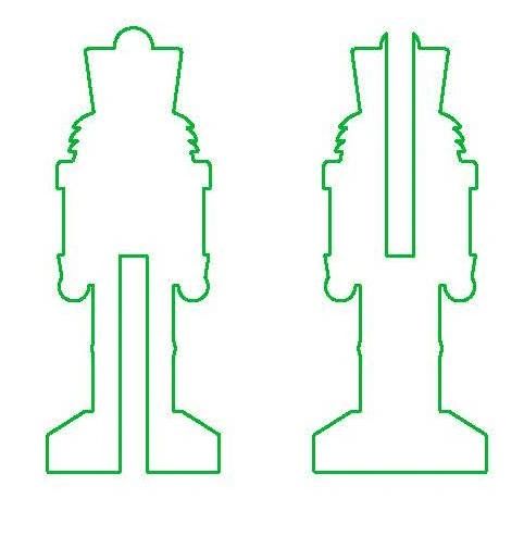 PANCAKE DIE XMAS42 3-D NUTCRACKER 1- 2 PIECE SET