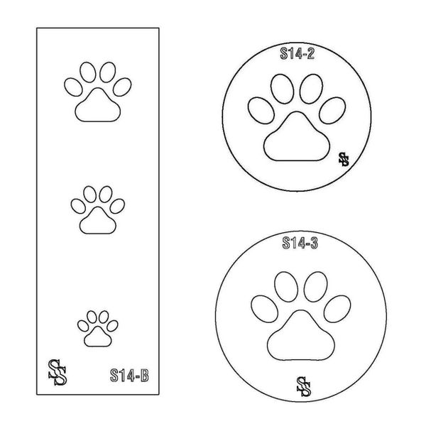 SILHOUETTE DIE S14 SHAPE / PAW DESIGN