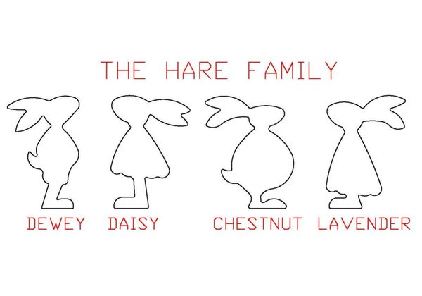 PANCAKE DIE EAS10 THE HARE FAMILY CHESTNUT
