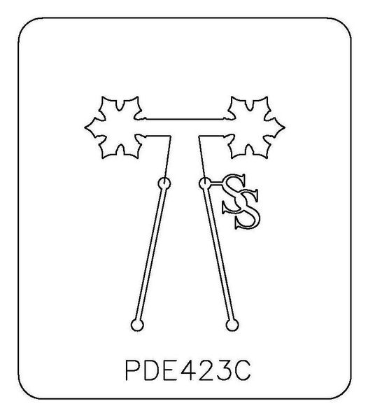 PANCAKE DIE PDE423C EARRING SNOWFLAKE