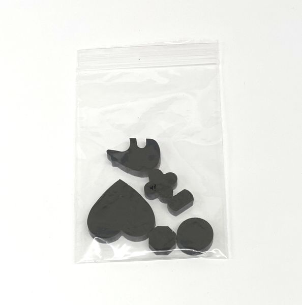BAG OF 6 FUN SHAPED PIECES OF URETHANE - 95/90 DUROMETER