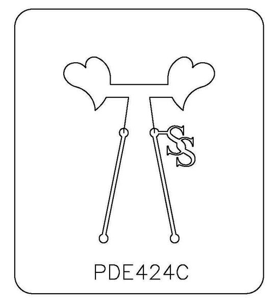 PANCAKE DIE PDE424C EARRINGS HEART