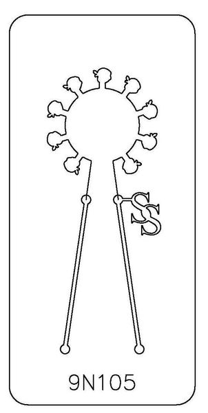 PANCAKE DIE 9N105 APPLE~ 9 BLANKS