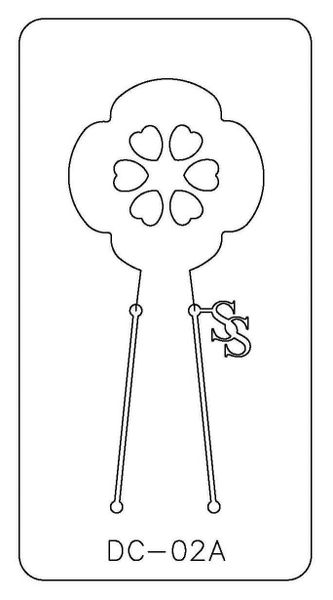 PANCAKE DIE WITH DESIGN CUTOUT: DC-02 FLOWER/HEARTS