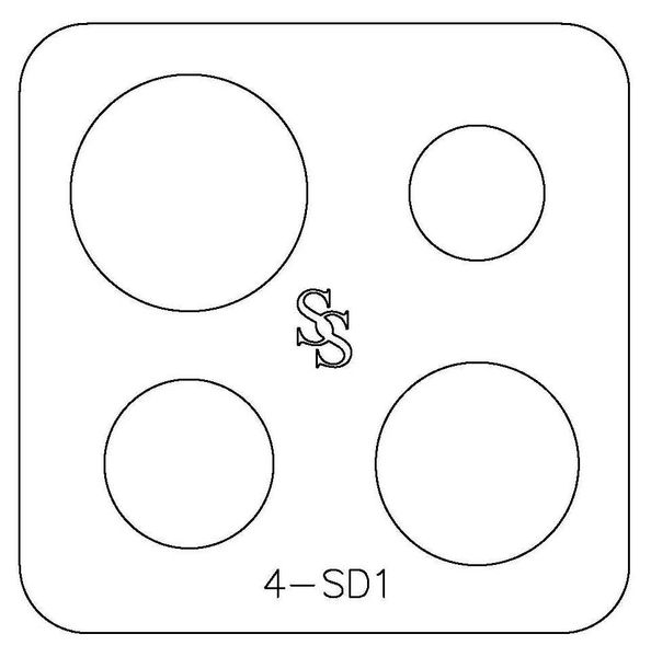 4-SD: 1 SILHOUETTE DIE W/ 4 ROUNDS: 4-SD1