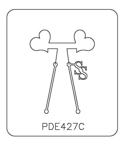 PANCAKE DIE PDE427 EARRINGS HEART