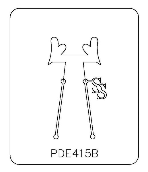 PANCAKE DIE PDE415 EARRINGS HEART 9
