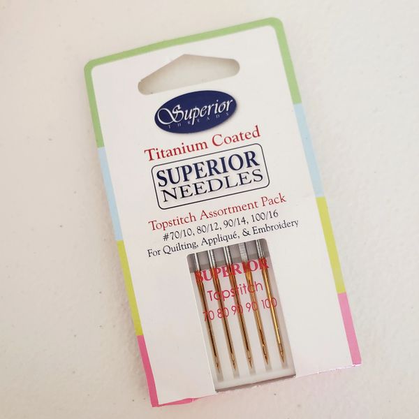 Superior Threads – Assortimento Aghi Per Topstitch In Titanio (5 Pezzi) – Misure 70, 80, 90, 100 - 3