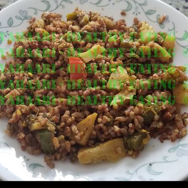 dill, potatoes, peas, vegetarian, vegan, rice, red rice, brown rice