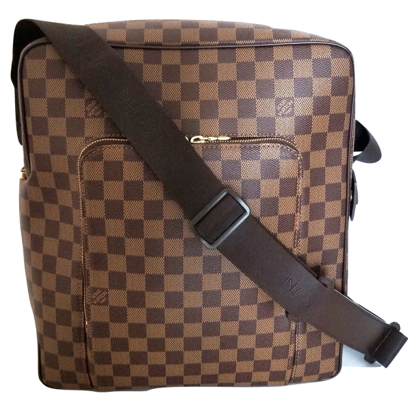 SOLD Louis Vuitton Olav Gm Damier Ebene Messenger Brown Canvas Shoulder Bag ...