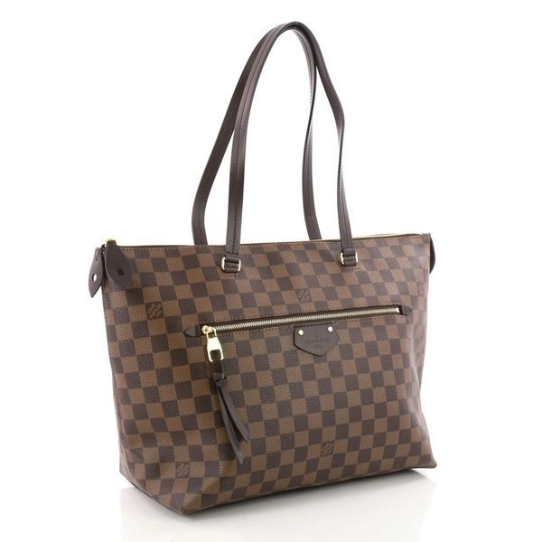 SOLD Louis Vuitton Lena MM Damier Tote Brown Canvas Shoulder Bag | 0