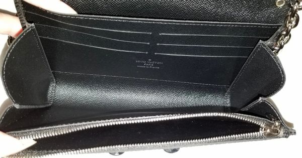 SOLD Louis Vuitton Twist Lock Wallet on Chain WOC Clutch Black Leather | www.bagsaleusa.com