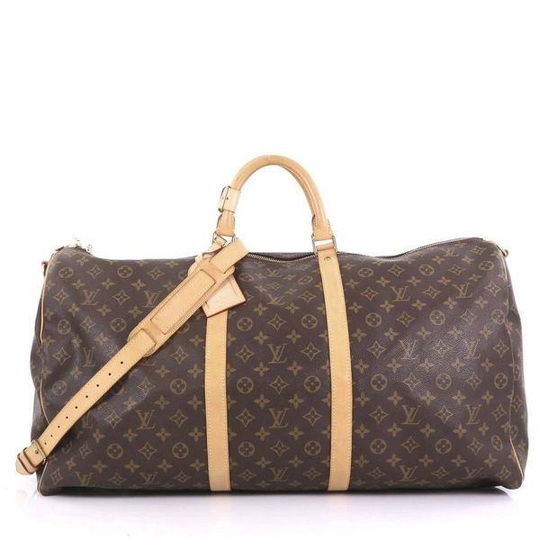 Sold Louis Vuitton Keepall Bandouliere Duffle Bag 60 Monogram