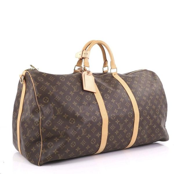 SOLD Louis Vuitton Keepall Bandouliere Duffle Bag 60 Monogram | 0