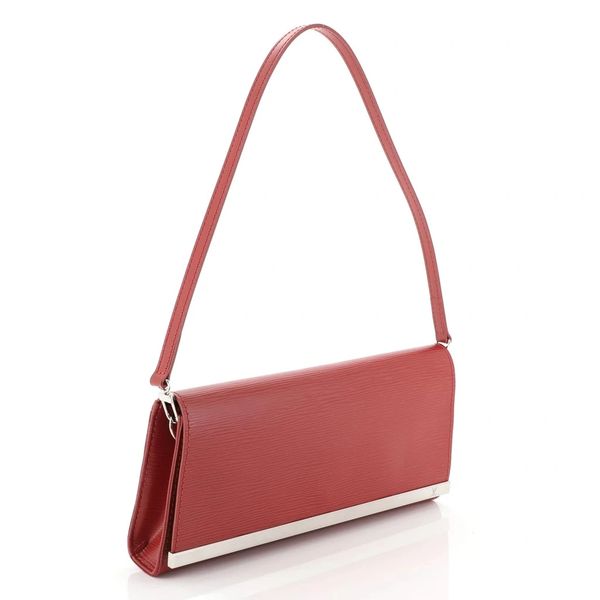 Louis Vuitton Sevigne Red Epi Leather Clutch with Strap | literacybasics.ca